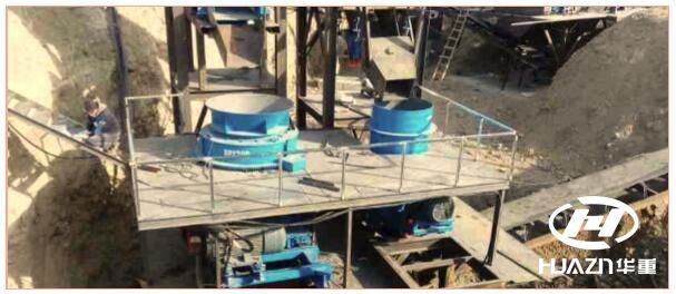 河卵石生產線現場