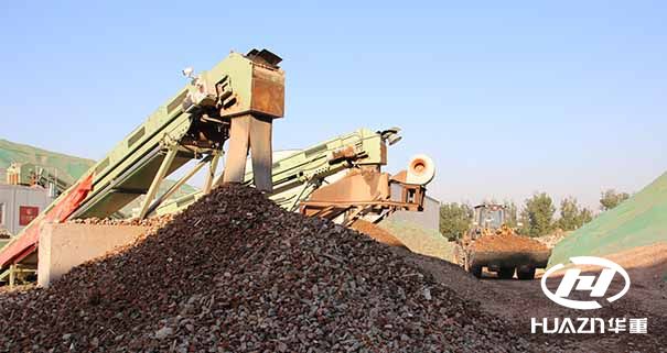 建筑垃圾破碎物料制磚