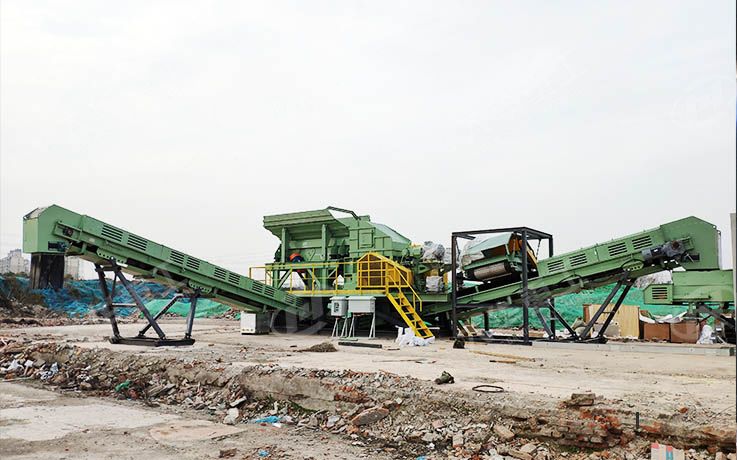 建筑垃圾破碎現場