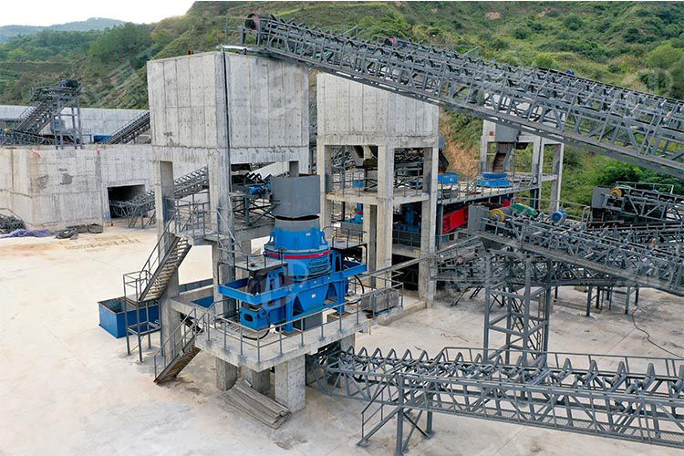 制砂機加工玄武巖的出料粒度